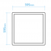 Panel LED 600x600 48W 6500ºK 230V blanco frio